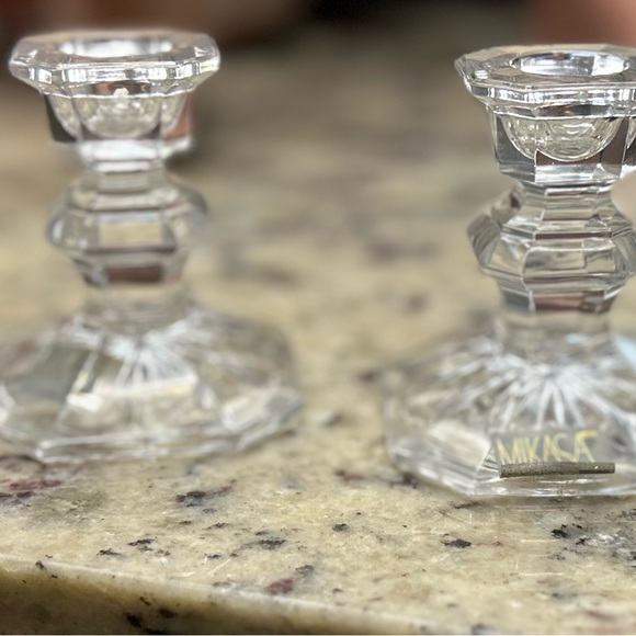 Mikasa Edinburgh Crystal Candle Stick Holders Set of 2 - Picture 9 of 9